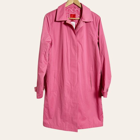 Vintage Esprit Women's Solid Pink Knee-Length Coat Size Medium - Picture 1 of 12